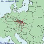 Mapa spojení na 23cm (4/5)