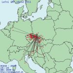 Mapa spojení letní QRP 2011 (7/12)