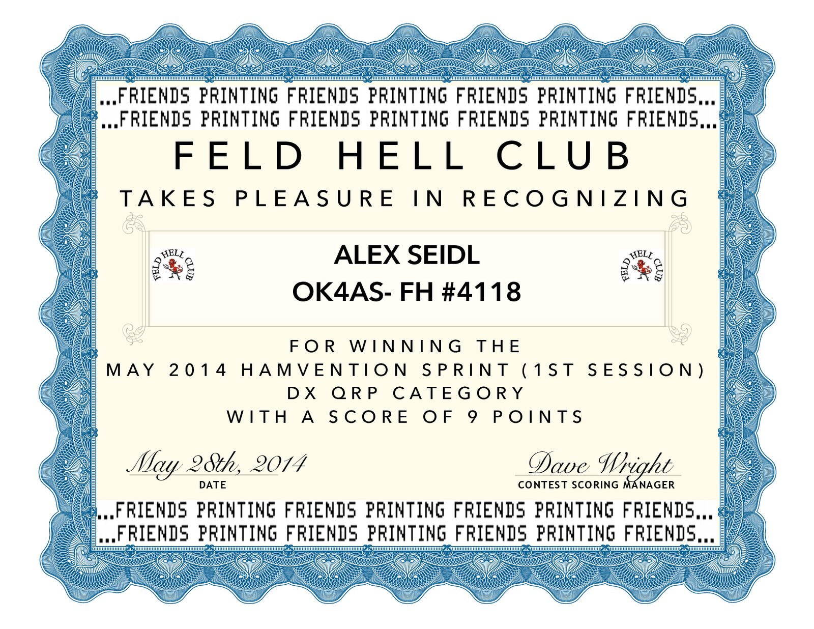 2014 FELDHELL HAMVENTION Sprint
