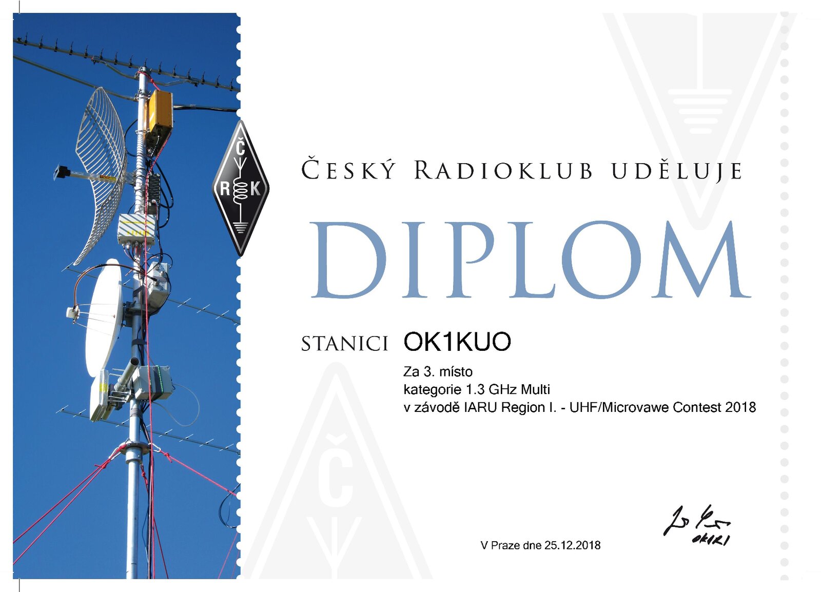 2018 UHF 1.3GHz 3. misto