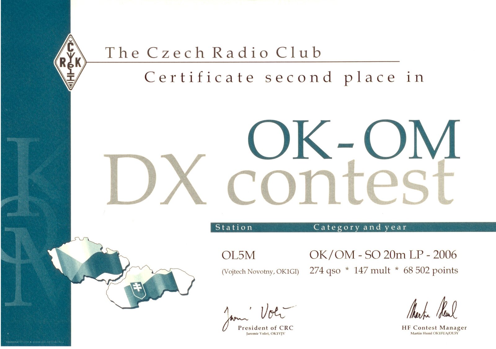 2006 OK-OM DX Contest